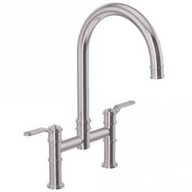 Perrin & Rowe Armstrong Bridge Textured Kitchen mixer Tap Pewter 