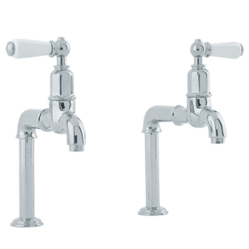 Perrin & Rowe Mayan Deck Bib with levers Kitchen mixer Tap Chrome
