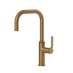 Clearwater Pioneer U Spout Kitchen mixer Tap Brushed Brass