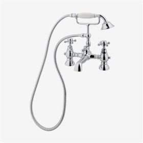 Eastbrook Portobello Bath Shower Mixer (BSM) Tap with Handset Chrome with Handset Chrome