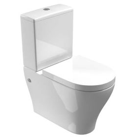 Saneux PRAGUE close coupled WC pan - rimless - Gloss White