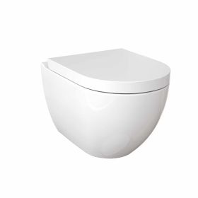 Saneux PRAGUE wall hung WC pan - rimless - Gloss White