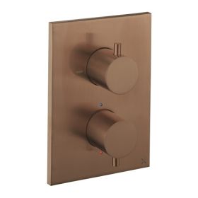 Crosswater MPRO Crossbox 2 Outlet Valve Trimset Brushed Bronze 