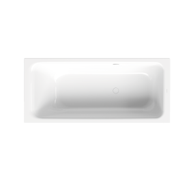 Bette Select with side overflow 1600×700mm foot end right/overflow  rear, Rectangular Standard Bathtub White