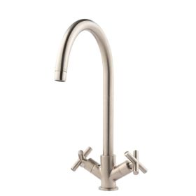 Clearwater Rossi X-Head  Kitchen mixer Tap Brushed Nickel