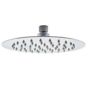 Just Taps Glide Ultra-Thin Round Fixed Shower Head 200mm - Chrome
