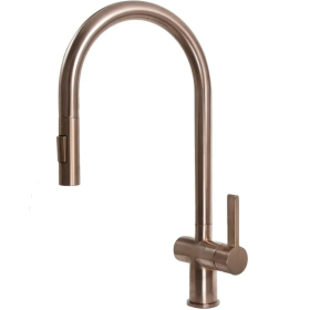 Just Tap Vos Brushed Bronze Single Lever Pull Out Kitchen Sink Mixer
