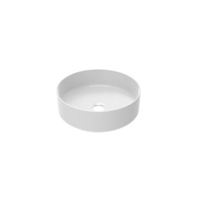 Saneux SIENNA - 36cm round countertop washbasin - Gloss White