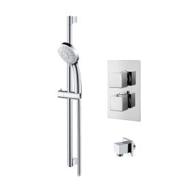 Abacus Emotion Thermostatic Square Shower & Riser Rail Kit
