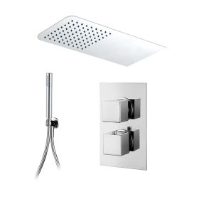 Abacus Emotion Thermo Square - Rectangle Head & Slim Hand Shower