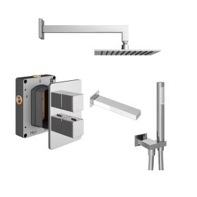 Abacus Shower Pack 5 - Square - Chrome