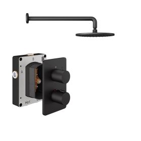 Abacus Shower Pack 1 - Round - Matt Black