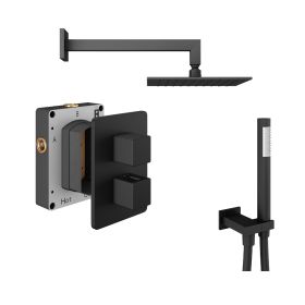 Abacus  Shower Pack 3 - Square - Matt Black