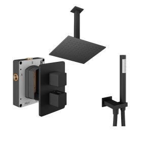 Abacus  Shower Pack 4 - Square - Matt Black