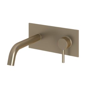 Abacus ISO Wall Mounted Basin Mixer Brushed Nickel