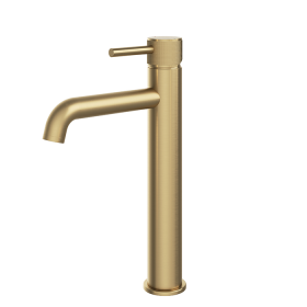 Abacus Iso Pro Tall Mono Basin Mixer Brushed Brass