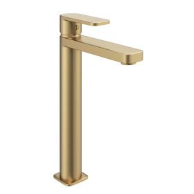 Abacus EDGE Tall Mono Basin Mixer Brushed Brass 