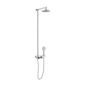 Just Taps Thermostatic Rail with Overhead and multifunction hand shower
