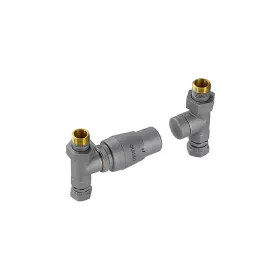 Tissino Hugo Straight Valves including Thermostatic Head - Lusso Grey