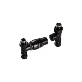Tissino Hugo Straight Valves including Thermostatic Head - Matt Black