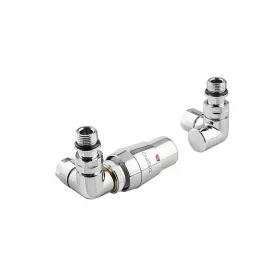 Tissino Hugo Double Angle Valves including Thermostatic Head - Chrome