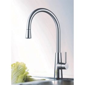 Clearwater Titania C Spout Kitchen mixer Tap Stainless Steel
