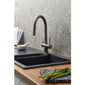 Clearwater Toledo Kitchen mixer Filter Tap with Pull Out spray Brushed Nickel