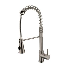 Clearwater Triton Single Lever Kitchen mixer Tap with Pull Out spray Brushed Nickel