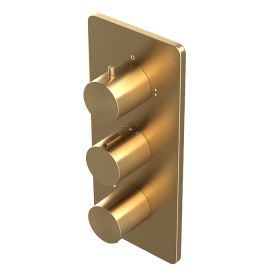 Abacus EZ Box 3.0 Finish Set 3 Way Brushed Brass Round Handles