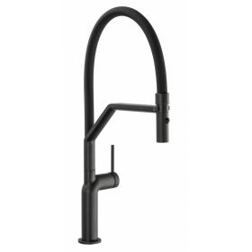 Abode Tubist Professional  Kitchen mixer Tap With Pull Around Spray Matt Black
