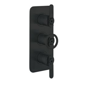 Crosswater Union 3 Handle Trimset Lever Matt Black