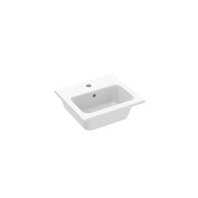 Saneux UNI 40x36cm washbasin 1TH - Gloss White