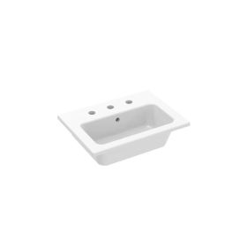 Saneux UNI 50x36cm washbasin 3TH - Gloss White