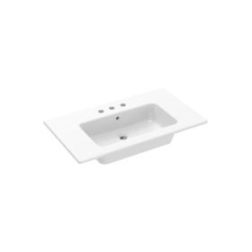 Saneux UNI 80x47cm washbasin 3TH -  Gloss White