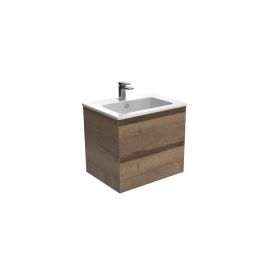 Saneux UNI 60cm 2 drawer wall mounted unit - English Oak