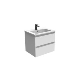 Saneux UNI 60cm 2 drawer wall mounted unit - Matt White
