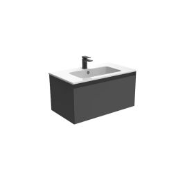 Saneux UNI 80cm 1 drawer wall mounted unit - Matt Anthracite