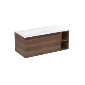 Saneux UNI 100cm Kit - 80cm 1 Drawer wall mounted unit & 20cm Spacer - English Oak