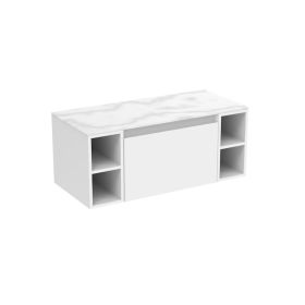 Saneux UNI 100cm Kit - 60cm 1 Drawer wall mounted unit & 2 x 20cm Spacers - Matt White