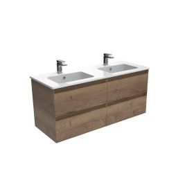 Saneux UNI 120cm 4 drawer wall mounted unit - English Oak