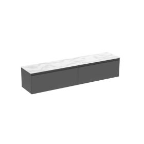 Saneux UNI 200cm Kit - 2 x 100cm 1 Drawer Wall Mounted Unit - Matt Anthracite