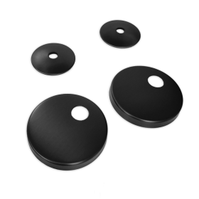 Abacus Toilet Seat Hinge Cover Plates Matt Black