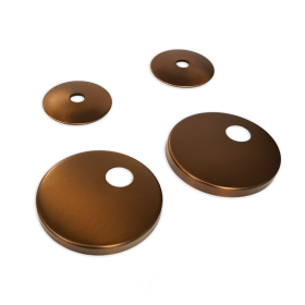 Abacus Toilet Seat Hinge Cover Plates Brushed Bronze