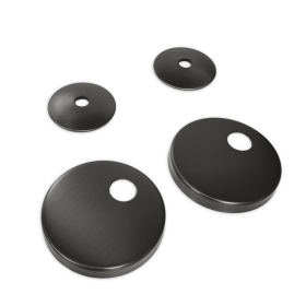 Abacus Toilet Seat Hinge Cover Plates Set Anthracite 