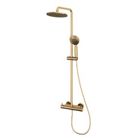 Abacus Emotion Thermo Exposed Shower Valve Kit - Shower Mixer - Brushed Brass