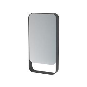 Saneux VOLATO 50cm left hand mirror cabinet - Matt Black