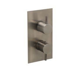 Just Taps VOS Brushed Black Thermostatic Concealed 1 Outlet Shower Valve