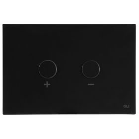 Just Taps Matt Black Metal Pneumatic Flush Plate