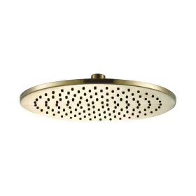 Just Taps VOS Round Fixed overhead shower 200mm-Brushed Brass