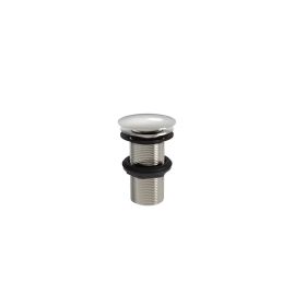 Saneux 1 1/4" round clicker unslotted waste - Brushed Nickel